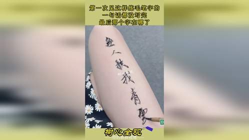 第一次见这样练毛笔字的，一句话都没写完，最后那个字在哪了.mp4