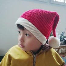 儿子钩针圣诞帽和圣诞老人书签