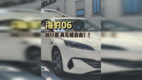 10万级国产瓦罐海豹06DM-i旅行版