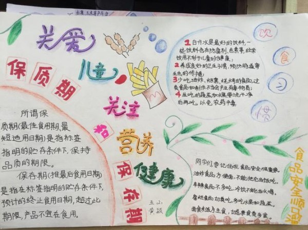 关爱孩子关注营养健康优秀手抄报展示