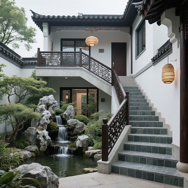 农村自建房旋转楼梯装修效果