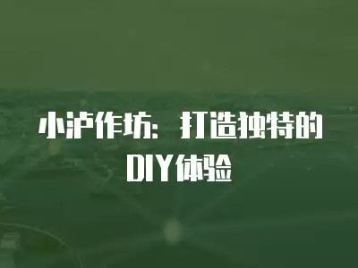 小泸作坊:打造独特的DIY体验