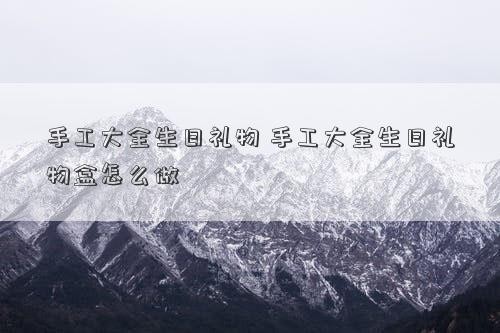 手工大全生日礼物 手工大全生日礼物盒怎么做
