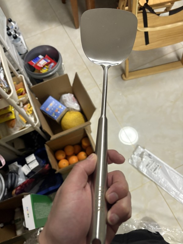 BRK Germany德国厨具厨房工具烹饪铲勺铲类 钢霸不锈钢锅铲不锈钢铲子 加厚一体成型 加长手柄炒菜铲 防烫锅铲晒单图