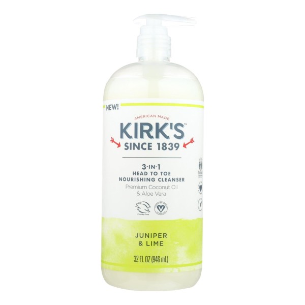 Kirk's 天然三合一洁面乳杜松青柠