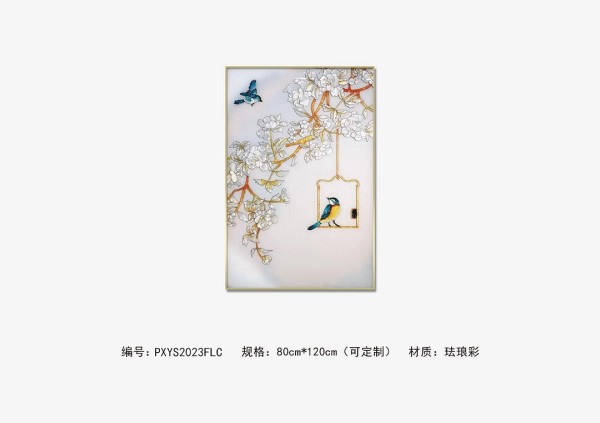 瑰宝重现，珐琅彩工艺装饰画，雅致生活的点睛之笔