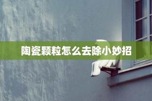 陶瓷颗粒怎么去除小妙招