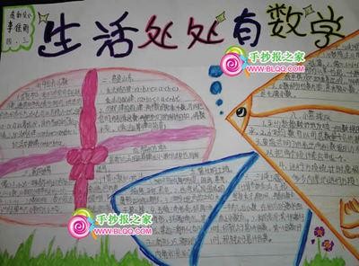生活中处处有数学问题手抄报 生活中的角手抄报