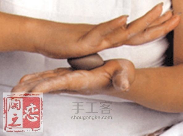 陶之恋--教你做一个陶瓷玫瑰 第3步