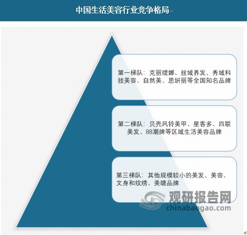 生活美容门槛低，市场集中度低下，行业竞争激烈，尚无主导品牌。专业护理相对于居家美容而言，由专业人员提供美容相关服务，并会辅之以按摩及相关仪器的使用，其效果优于居家美容，并且本身是一种休闲享受，消费者也愿意为高品质付费。随着生活美容步入2.0时代，低端业态因为受到居家美容的冲击将逐渐被专业化/高端化/高附加值的业态所取代，市场集中度将逐步提升。