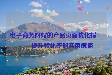 电子商务网站的产品页面优化指南，提升转化率的实用策略