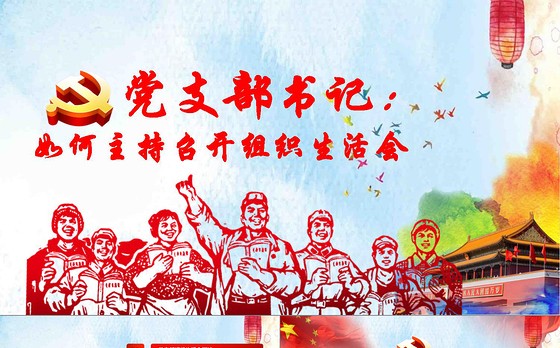 完整版配演讲稿党支部书记如何主持召开组织生活会PPT模板