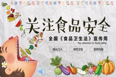 食品安全宣传推广PPT模板