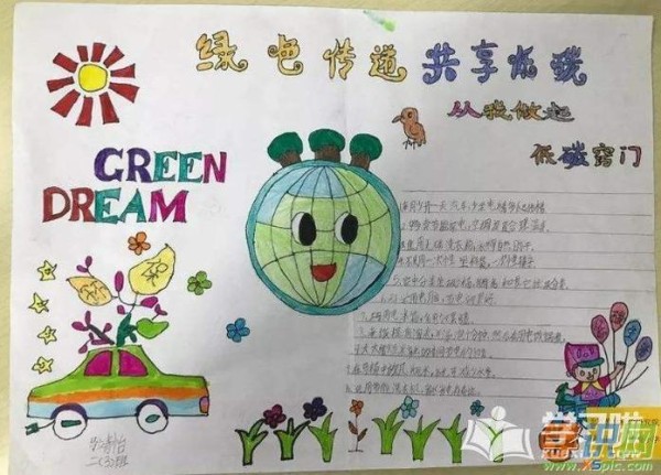 整洁好看的节能低碳手抄报素材