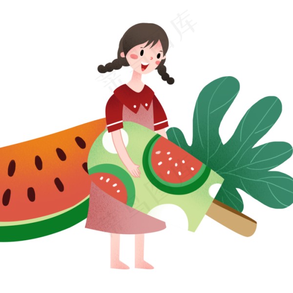 吃冰淇淋的小女孩