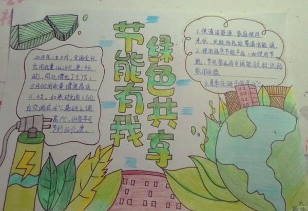 环保节能手抄报指南