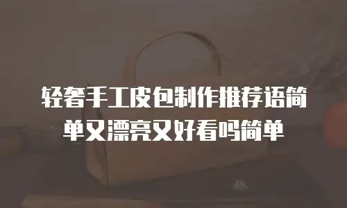 轻奢手工皮包制作推荐语简单又漂亮又好看吗简单
