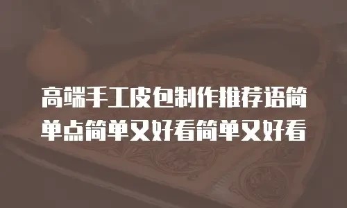 高端手工皮包制作推荐语简单点简单又好看简单又好看
