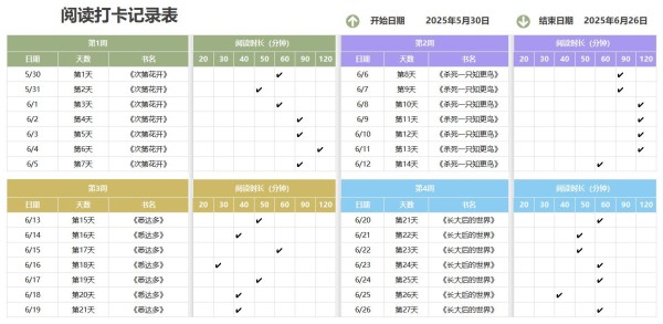 excel每日打卡记录表格免费下载（精选模板10款）-趣帮office教程网