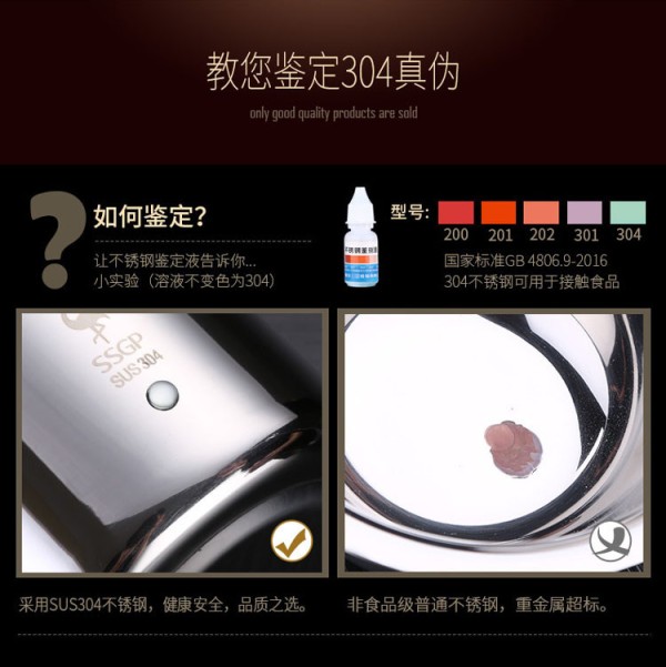 德国304不锈钢调味罐套装圆形调料罐四格三格调味盒调料盒盐罐 3个装直筒款