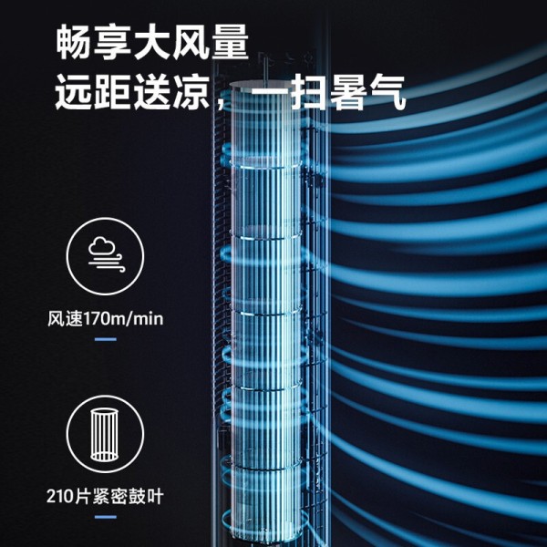 美的（midea）家用节能电风扇大风量轻音无扇风扇