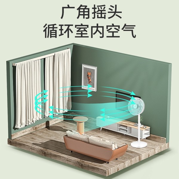 扬子电风扇落地扇平面扇家用节能大风力电扇摇头(风扇