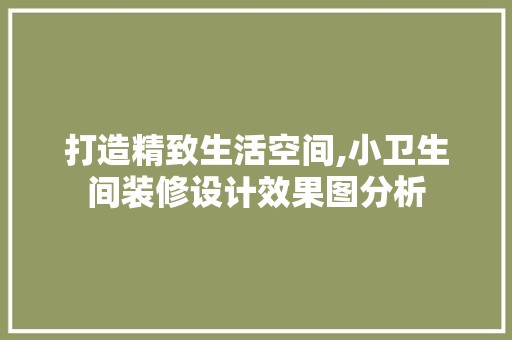 打造精致生活空间,小卫生间装修设计效果图分析 地板