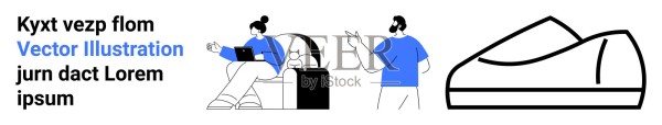 现代数字生活方式 人们远程工作，享受团队合作，悠闲地坐在沙发上插画图片素材