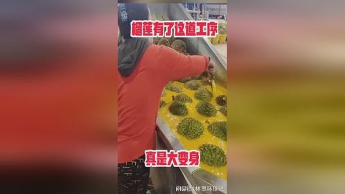 榴莲有了这道工序，真是大变身！
