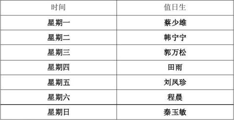 值日表模板