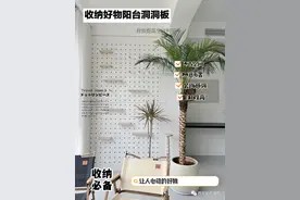 家居收纳,阳台洞洞板利用图片