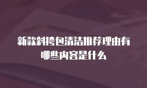 新款斜挎包清洁推荐理由有哪些内容是什么