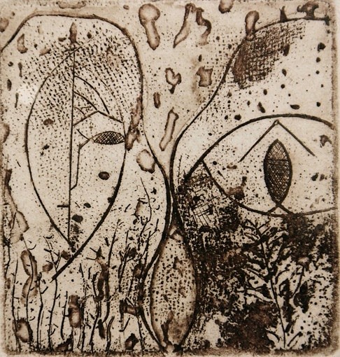 龚妤捷《不要说话》 33×33cm 2013 铜版纸