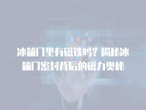 冰箱门里有磁铁吗？揭秘冰箱门密封背后的磁力奥秘