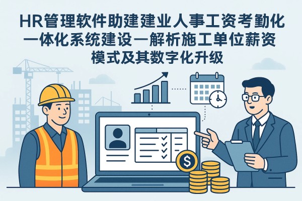 HR管理软件助力建筑业人事工资考勤一体化系统建设 —— 解析施工单位薪资发放模式及其数字化升级