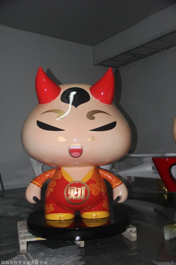 玻璃钢娃娃卡通雕塑 玻璃钢商场节日装饰摆件