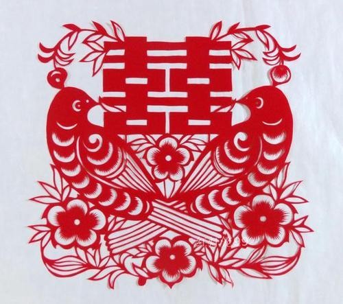 喜字贴双喜临门2422cm纯手工剪纸窗花婚庆用品婚房装饰喜字