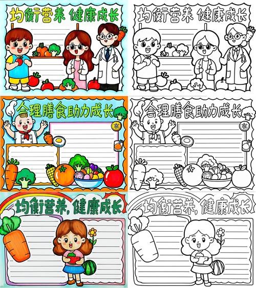 健康饮食手抄报