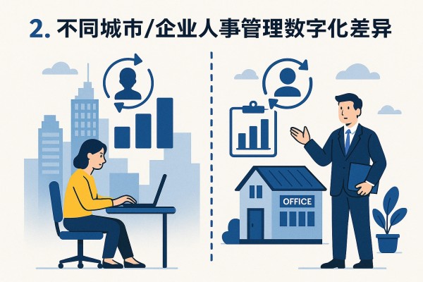 2. 不同城市/企业人事管理数字化差异