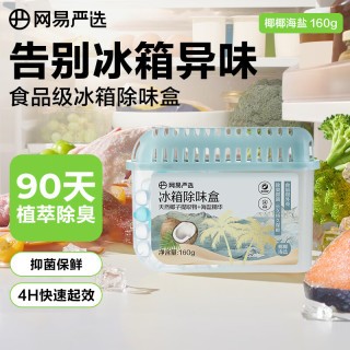 网易严选 冰箱除味盒除味剂除臭剂活性炭 食物防串味 椰椰海盐单盒装