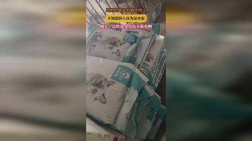 妈妈给猫买的猫砂到了，不知道的人以为是水泥，网友：这快递小哥也不简单啊