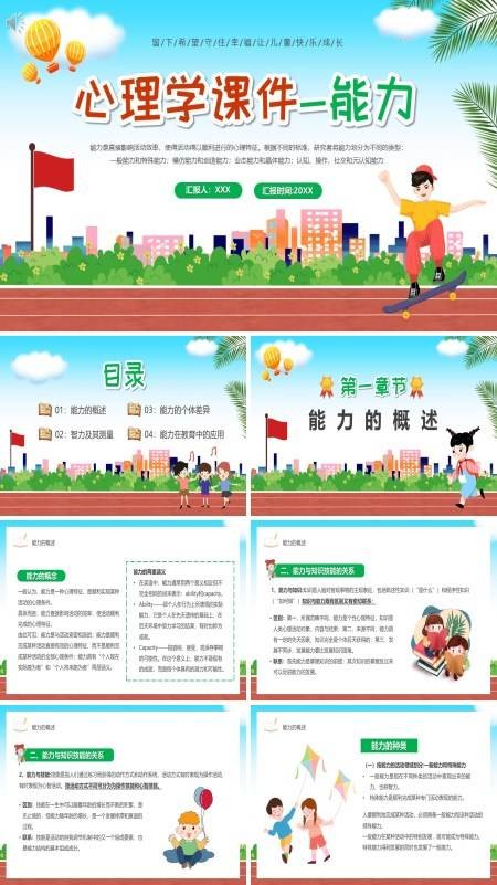 心理学课件之能力培训课件PPT模板