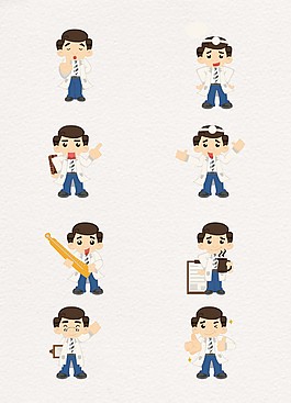 8款可爱男医生漫画人物