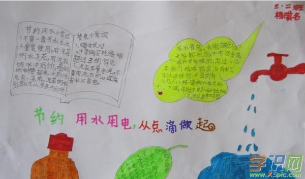 环保手抄报节约用水