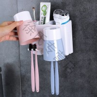 亲纳牙刷置物架牙刷架吸壁式卫生间洗簌杯套装漱口杯壁挂刷牙杯子