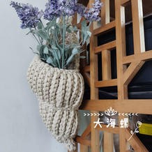 云趣钩针大海螺造型的收纳装饰篮