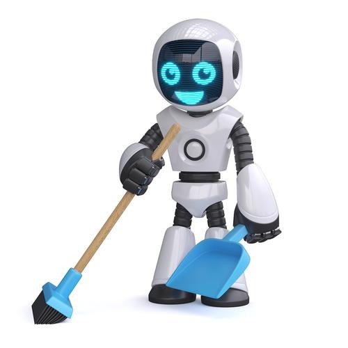 儿童玩具电影材料塑料背景图片白色背景上的卡通机器人水彩画手绘可爱