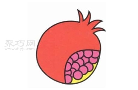 儿童画石榴画法 一起来学石榴简笔画