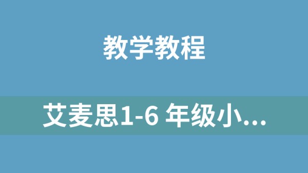 艾麦思1-6 年级小学数学思维视频课 300讲视频合集