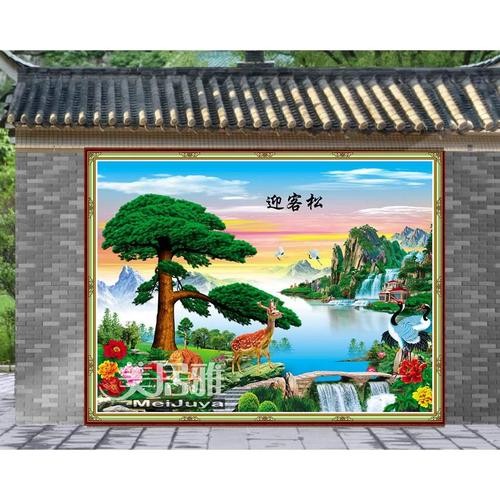 瓷砖墙面如何挂画图片